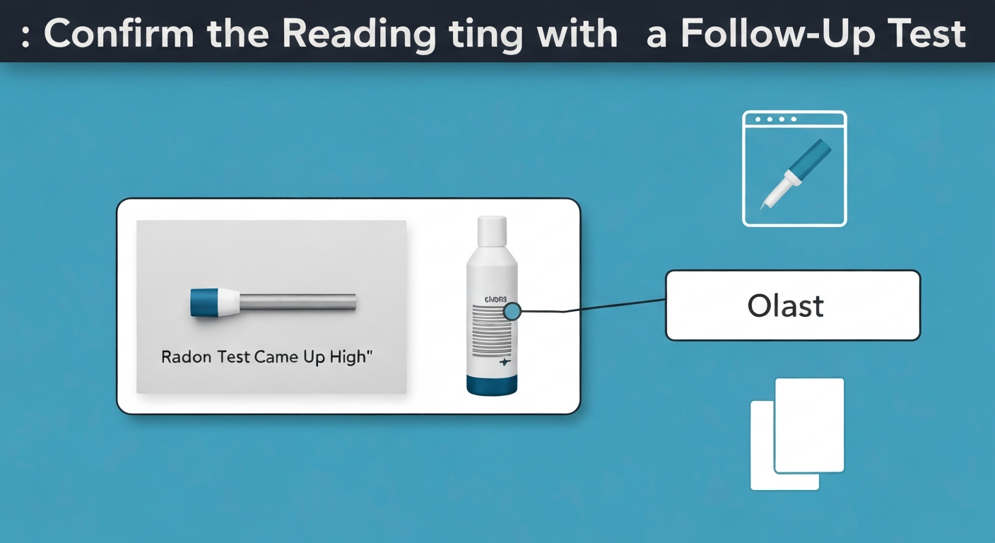 Step 1: Confirm the Reading with a Follow-Up Test — an important consideration when addressing radon gas in your home.
